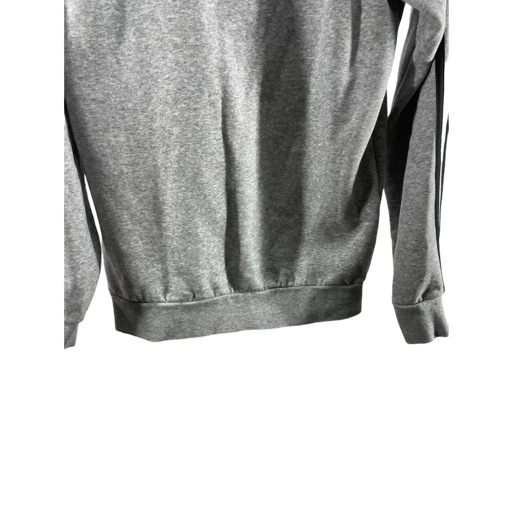 Adidas Gray Black Pullover Graphic Crew Neck Sweatshirt Men's Size Small